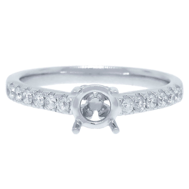 0.26ct 14k White Gold Diamond Semi-mount Ring
