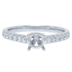 0.26ct 14k White Gold Diamond Semi-mount Ring