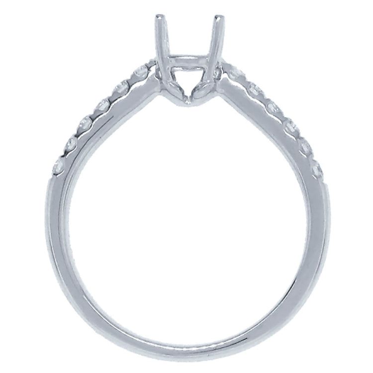0.26ct 14k White Gold Diamond Semi-mount Ring