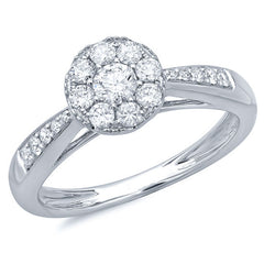 0.58ct 14k White Gold Diamond Lady's Ring