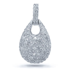 0.46ct 14k White Gold Diamond Pave Pendant