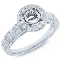 0.40ct 14k White Gold Diamond Semi-mount Ring