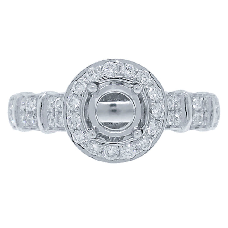 0.40ct 14k White Gold Diamond Semi-mount Ring