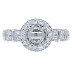 0.40ct 14k White Gold Diamond Semi-mount Ring
