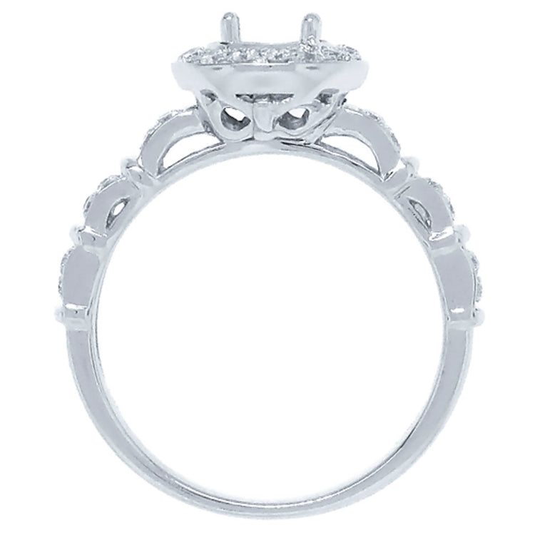 0.40ct 14k White Gold Diamond Semi-mount Ring