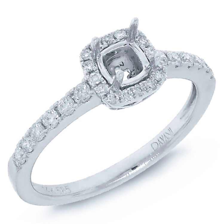 0.31ct 14k White Gold Diamond Semi-mount Ring