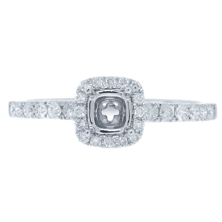 0.31ct 14k White Gold Diamond Semi-mount Ring