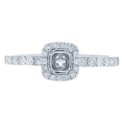 0.31ct 14k White Gold Diamond Semi-mount Ring