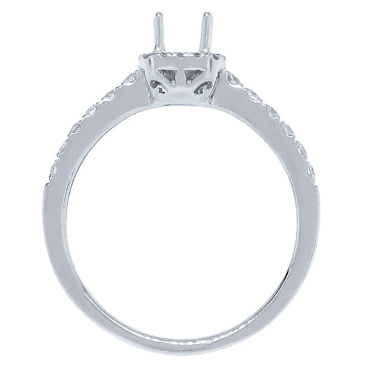 0.31ct 14k White Gold Diamond Semi-mount Ring