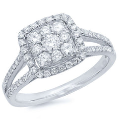 0.73ct 14k White Gold Diamond Lady's Ring
