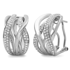 0.84ct 14k White Gold Diamond Earring
