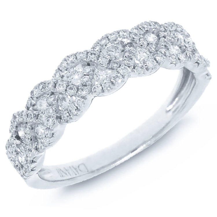 0.57ct 18k White Gold Diamond Lady's Band