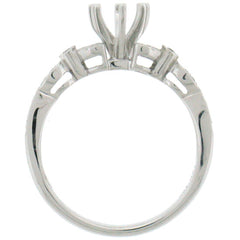 0.11ct 18k White Gold Diamond Semi-mount Ring