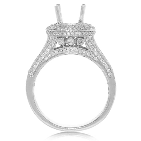 1.50ct 14k White Gold Diamond Semi-mount Ring