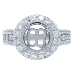 1.03ct 18k White Gold Diamond Semi-mount Ring