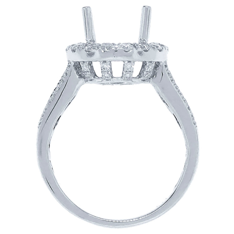 1.03ct 18k White Gold Diamond Semi-mount Ring