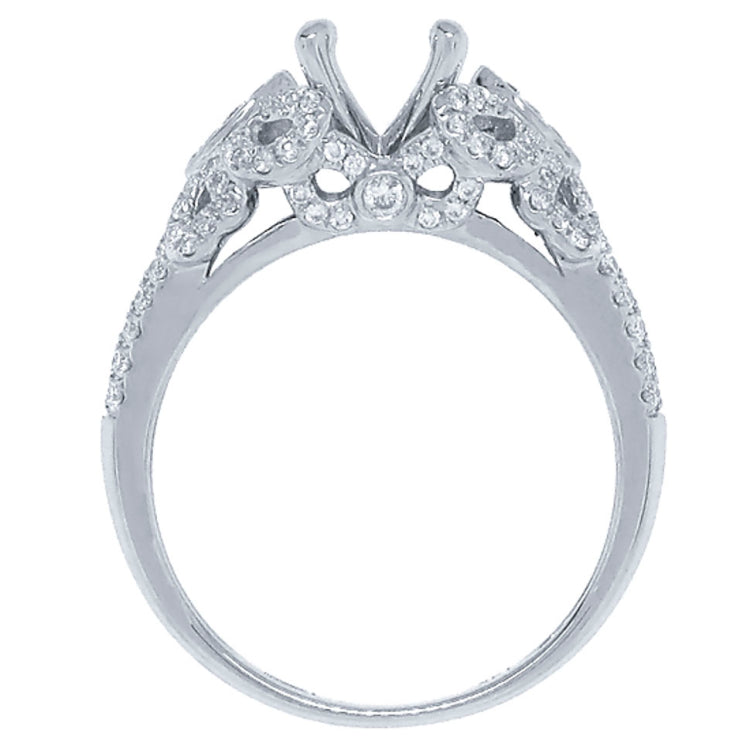 0.39ct 14k White Gold Diamond Semi-mount Ring