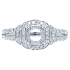 0.41ct 14k White Gold Diamond Semi-mount Ring