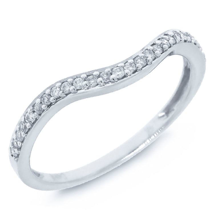 0.15ct 14k White Gold Diamond Lady's Shadow Band