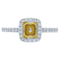 0.23ct 14k Two-tone Gold Diamond Semi-mount Ring
