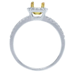 0.23ct 14k Two-tone Gold Diamond Semi-mount Ring