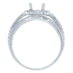 0.43ct 14k White Gold Diamond Semi-mount Ring