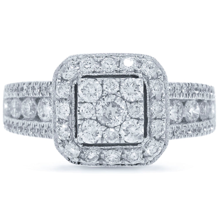 0.94ct 14k White Gold Diamond Lady's Ring