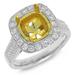 0.70ct 18k White Gold Diamond Semi-mount Ring