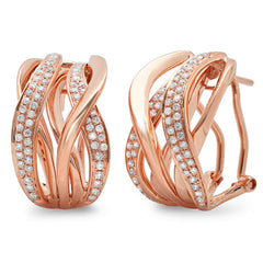 0.84ct 14k Rose Gold Diamond Earring