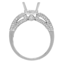 0.90ct 18k White Gold Diamond Semi-mount Ring