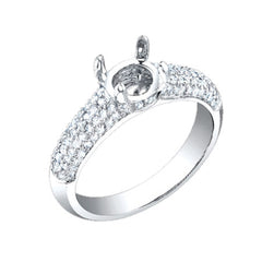 0.55ct 18k White Gold Diamond Semi-mount Ring
