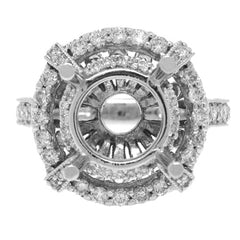 1.70ct 18k White Gold Diamond Semi-mount Ring