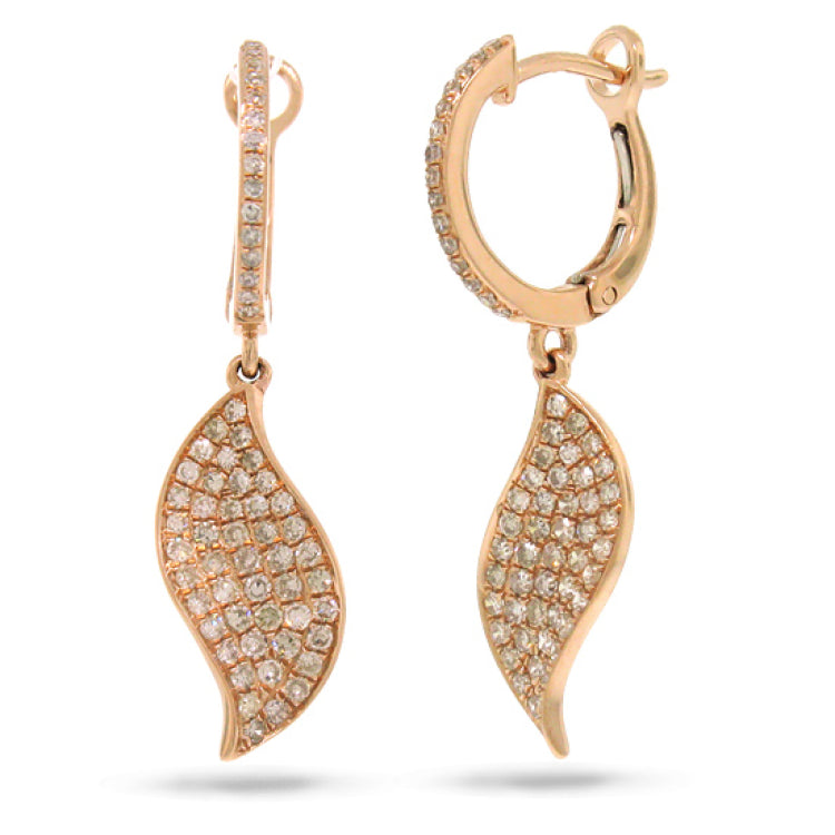 0.67ct 14k Rose Gold Diamond Earring