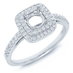 0.33ct 14k White Gold Diamond Semi-mount Ring
