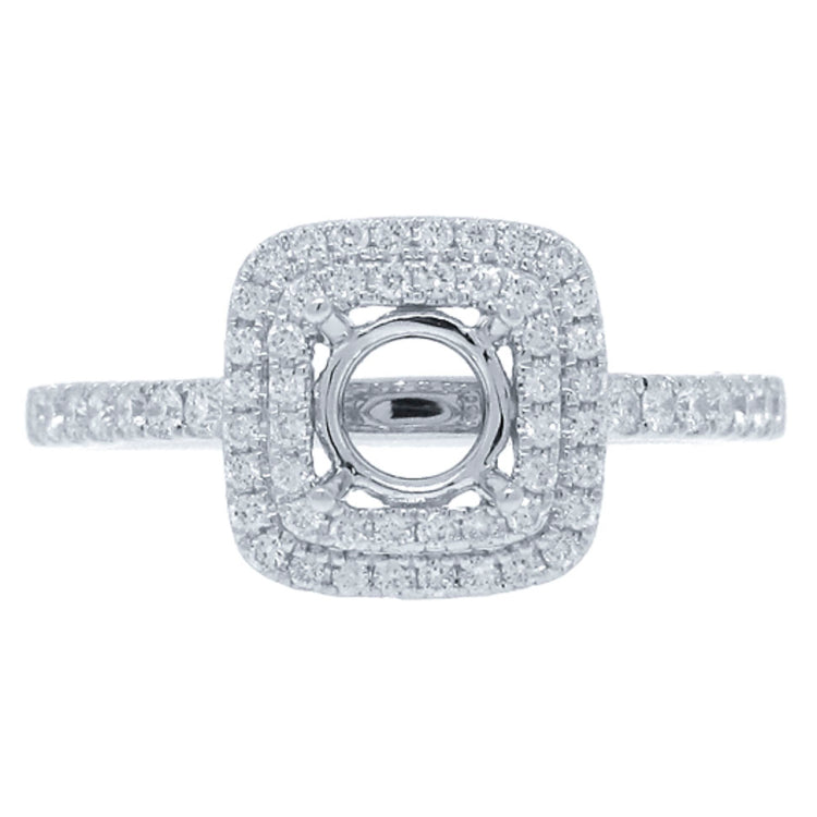 0.33ct 14k White Gold Diamond Semi-mount Ring
