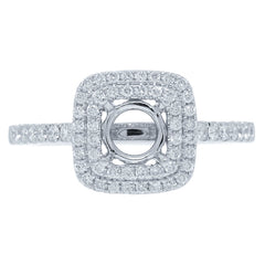 0.33ct 14k White Gold Diamond Semi-mount Ring