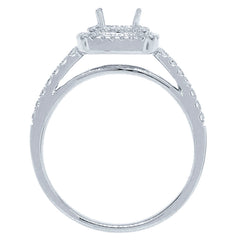 0.33ct 14k White Gold Diamond Semi-mount Ring