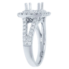0.91ct 18k White Gold Diamond Semi-mount Ring