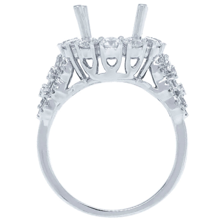 1.61ct 18k White Gold Diamond Semi-mount Ring