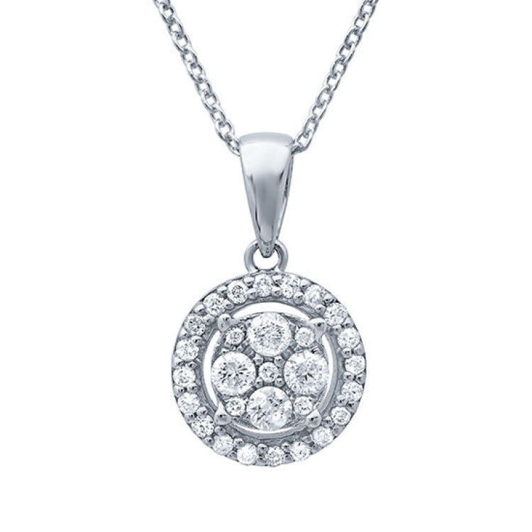 0.28ct 14k White Gold Diamond Pendant