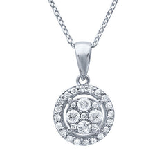 0.28ct 14k White Gold Diamond Pendant