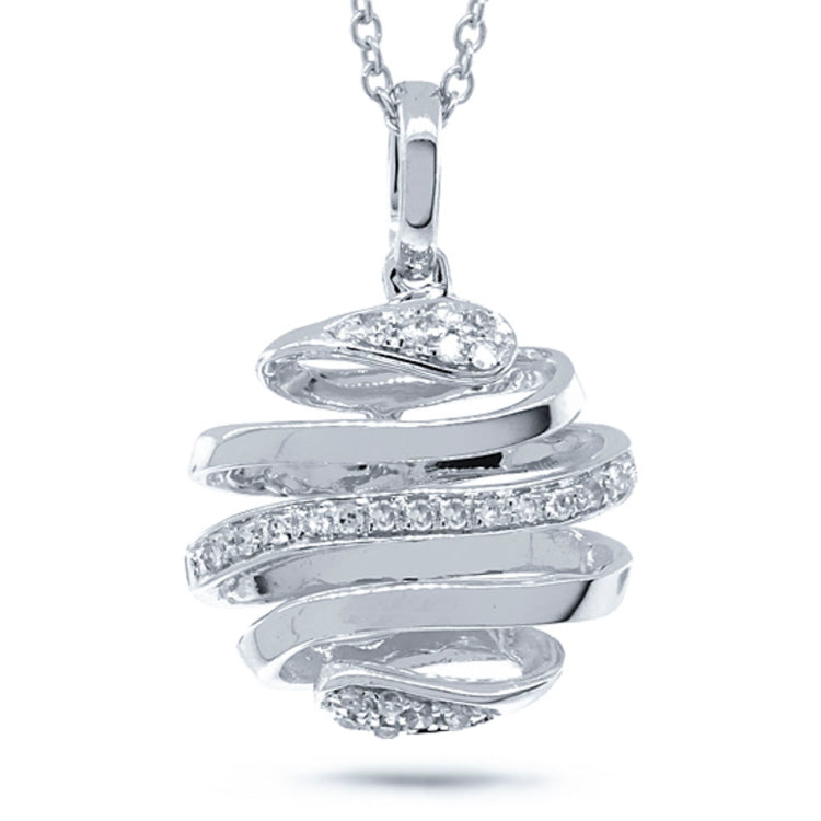 0.08ct 14k White Gold Diamond Pendant