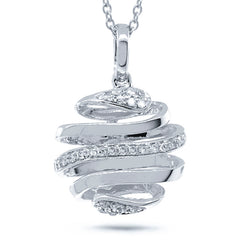 0.08ct 14k White Gold Diamond Pendant