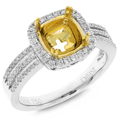 0.32ct 18k Two-tone Gold Diamond Semi-mount Ring