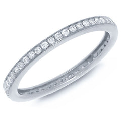 0.28ct 14k White Gold Diamond Eternity Band Size 6