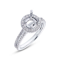 0.70ct 18k White Gold Diamond Semi-mount Ring