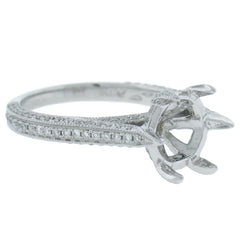 0.58ct 18k White Gold Diamond Semi-mount Ring