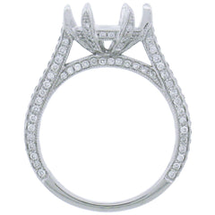 0.58ct 18k White Gold Diamond Semi-mount Ring