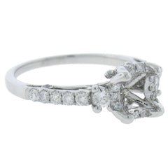 0.46ct 18k White Gold Diamond Semi-mount Ring