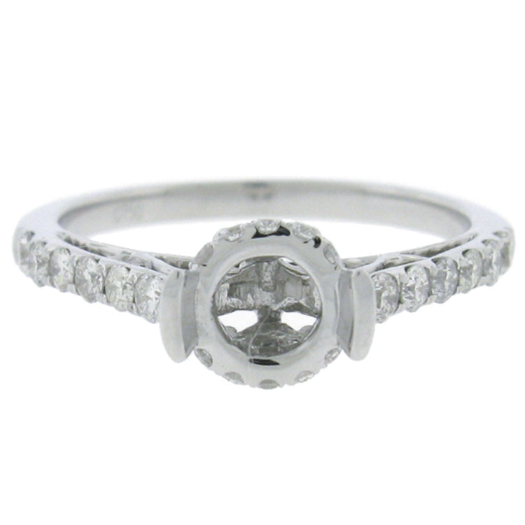 0.44ct 18k White Gold Diamond Semi-mount Ring